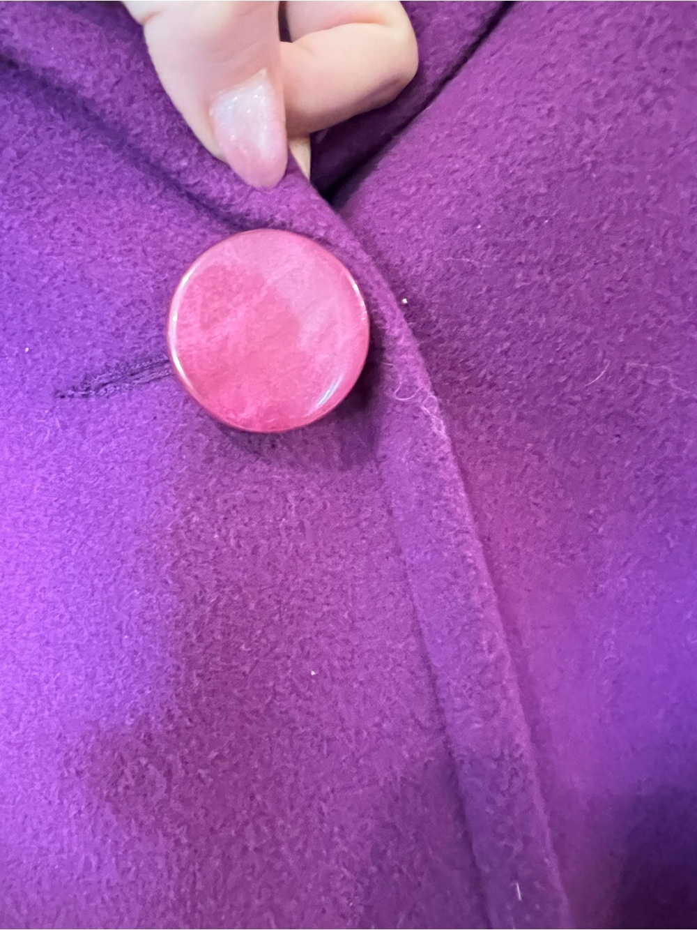 Louben Tall Girl Purple Wool Blend Blazer Jacket Size 12 - Picture 7 of 8